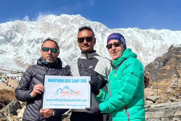 Trekking Guide in Nepal - Santosh with Guests