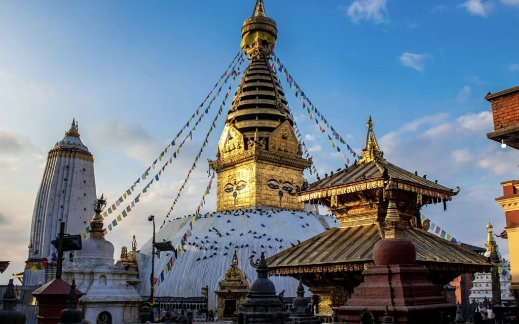Swayambhunath Stupa visit during Kathmandu Pokhara and Bandipur Tour