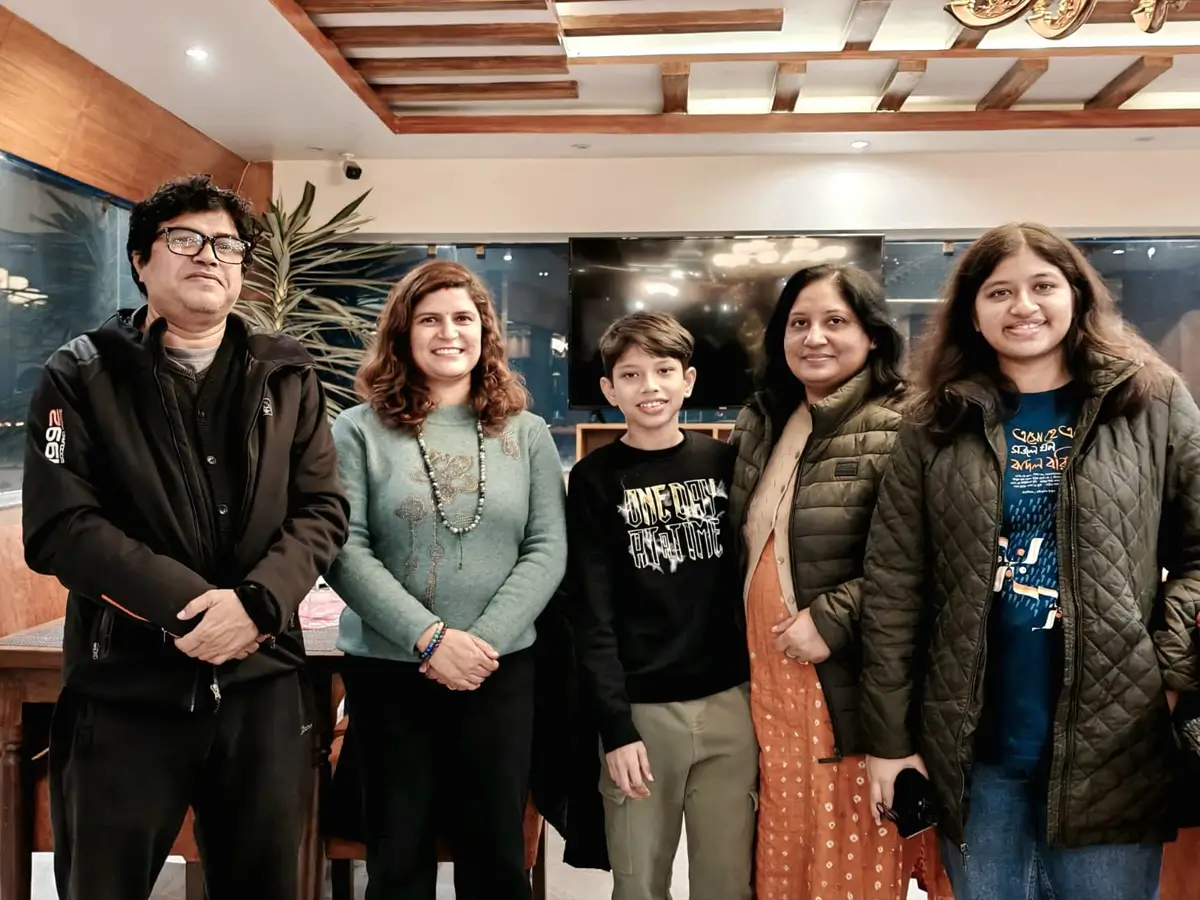 Sajana Tripathi Meeting Family during their Nepal Tour