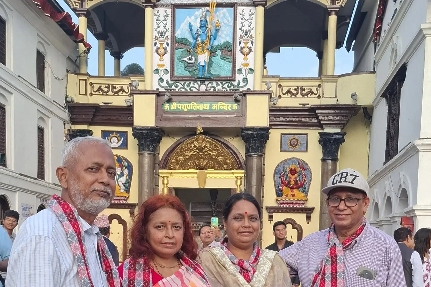 Guests at Pshupatinath During Kathmandu Tour